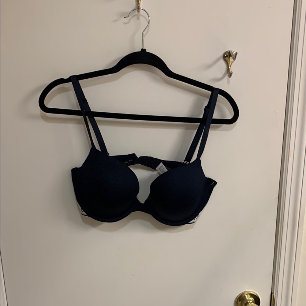 Calvin Klein Blue Molded Cup Bra with Adjustable Straps